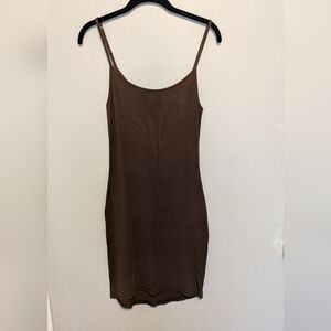 Skims Soft Lounge Mini Dress In Brown